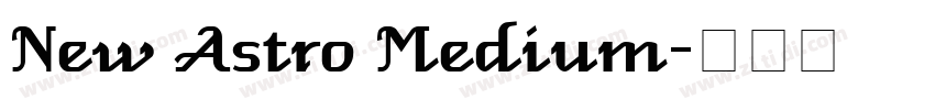 New Astro Medium字体转换